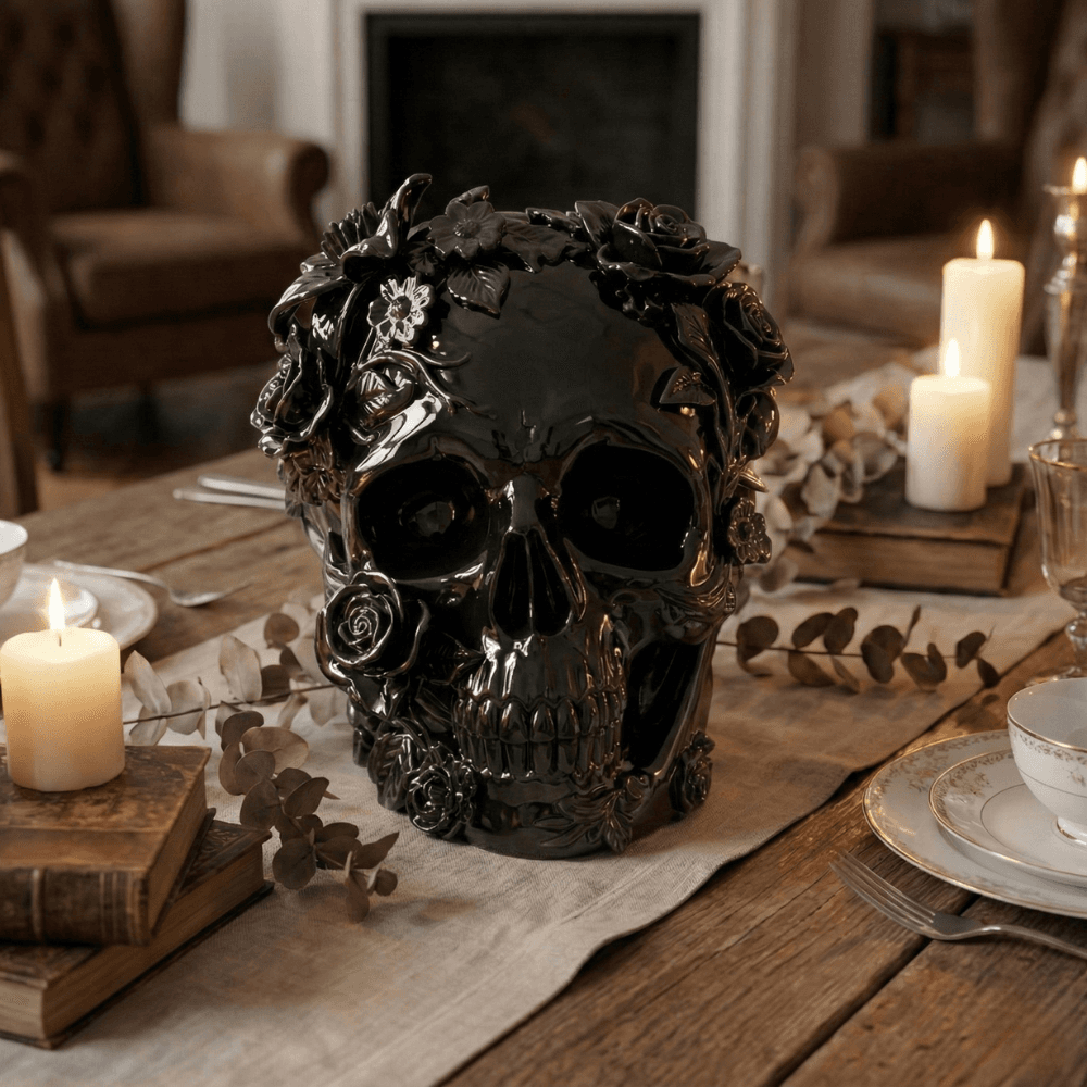 Tête de Mort Florale "Memento" - Vue 2